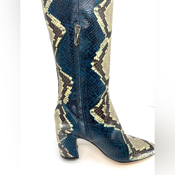Sam Edelman Hai Women's Blue Snakeskin boots - Picture 12 of 15